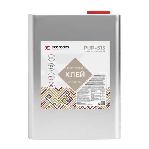 Ecoroom PUR-515, 5 кг, Клей полиуретановый универсальный для дерева, канистра